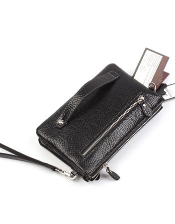 Aka Deri Siyah El ve Omuz Çantası 364 60