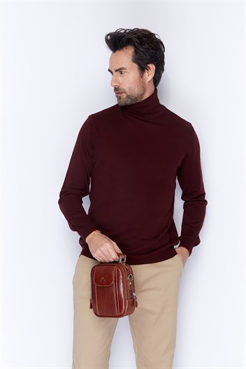 Parlak Taba - Deri Portföy Çantası 342