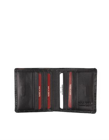 Siyah Aka Deri Erkek Cüzdanı 552 12