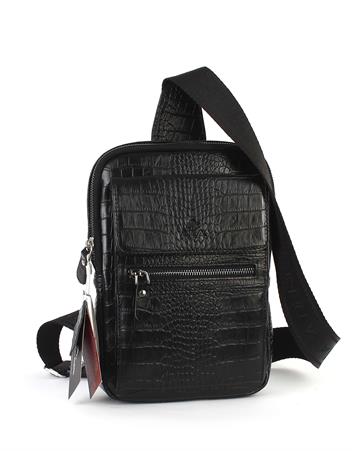 Siyah Çapraz Deri Çanta 205 12