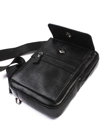 Siyah Çapraz Deri Çanta 205 10