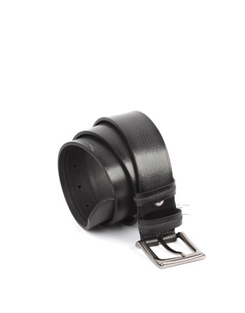 Siyah Hakiki Deri Spor Erkek Kemeri s189