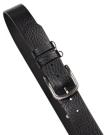 Siyah Hakiki Deri Spor Erkek Kemeri s193