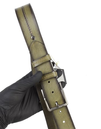 Yeşil Hakiki Deri Spor Erkek Kemeri sk3017