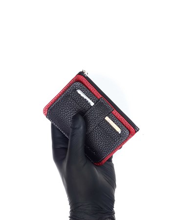 Aka Deri Siyah Kırmızı Deri Kartlık 026 2/8
