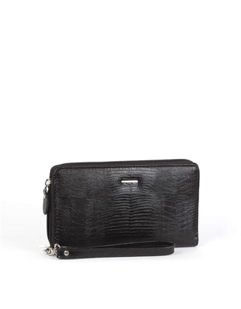 Aka Deri Siyah El Çantası 320 10