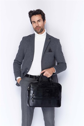 Aka Deri Siyah Laptop Evrak Çantası 251 10