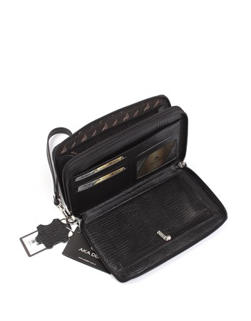 Aka Deri Siyah El Çantası 331 10