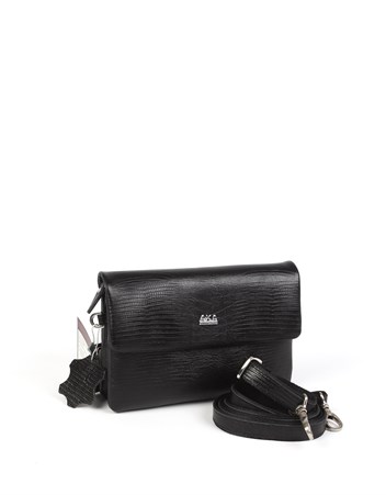 Aka Deri Siyah El ve Omuz Çantası 337 10