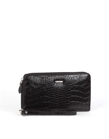 Aka Deri Siyah El Çantası 320 12