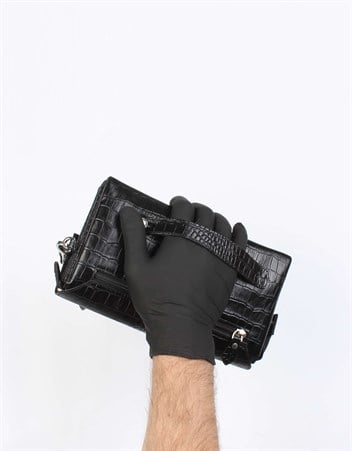 Aka Deri Siyah El Çantası 309 12