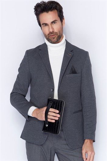 Aka Deri Siyah El Çantası 320 12