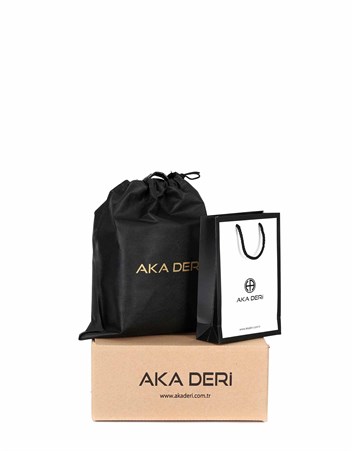 Siyah Timsah Desenli - Deri Portföy Çantası 395