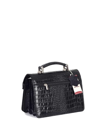 Aka Deri Siyah Portföy Çantası 132 12