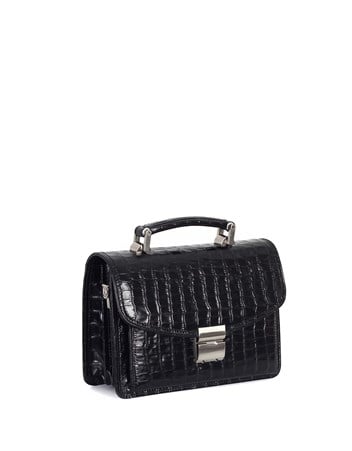 Aka Deri Siyah Portföy Çantası 164 12