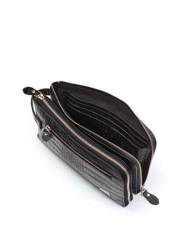 Aka Deri Siyah El Çantası 363 12