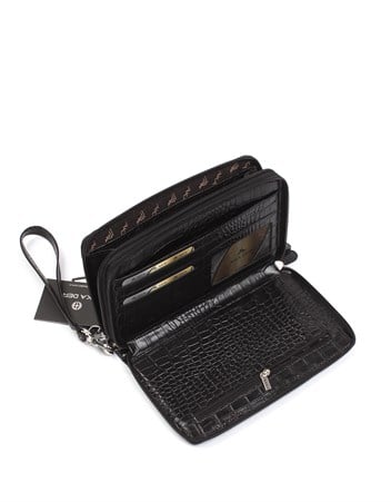 Aka Deri Siyah El Çantası 331 12