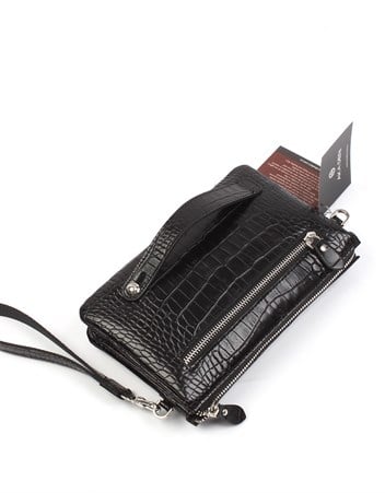 Aka Deri Siyah El ve Omuz Çantası 364 12