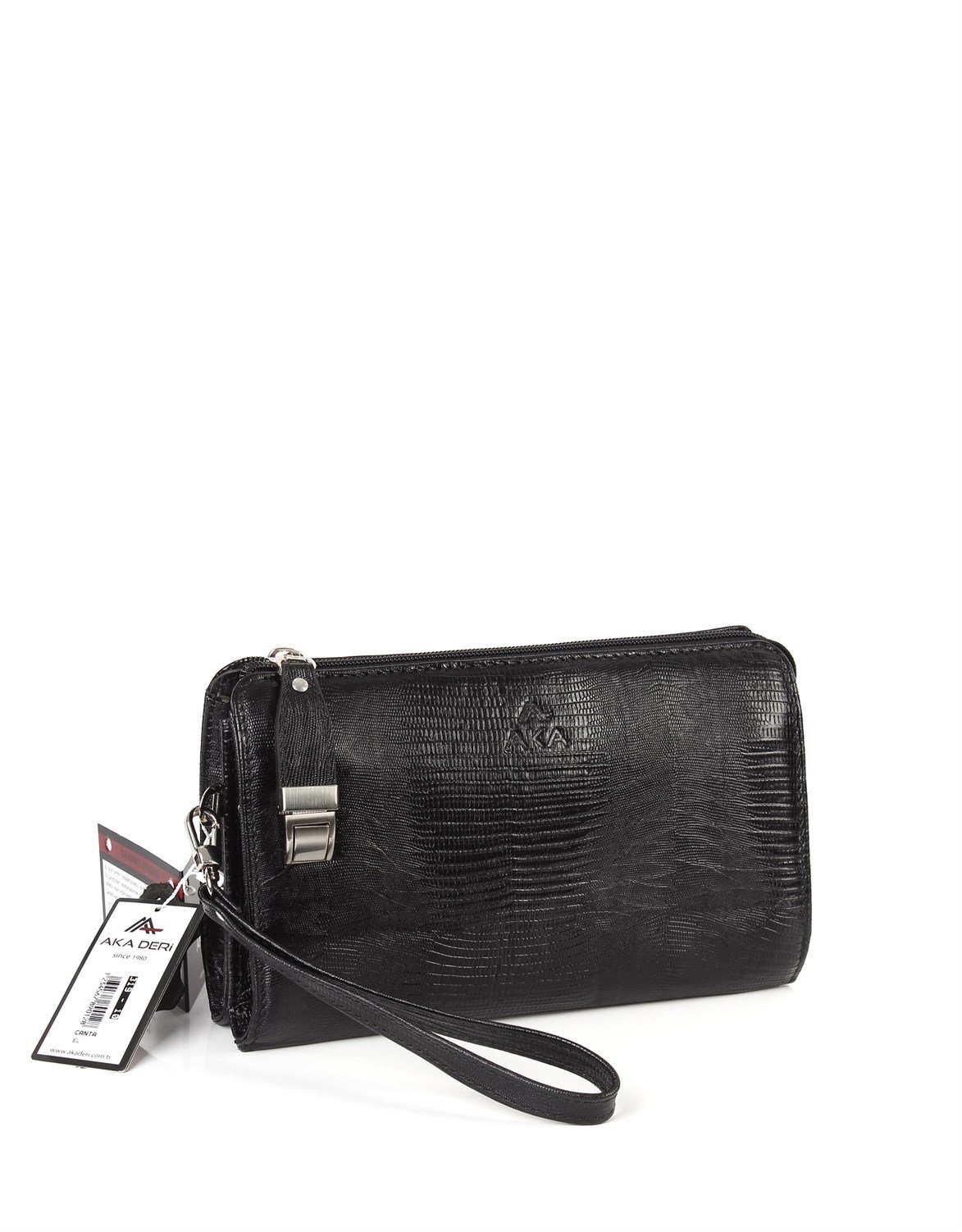 Aka Deri Siyah El Çantası 319 10