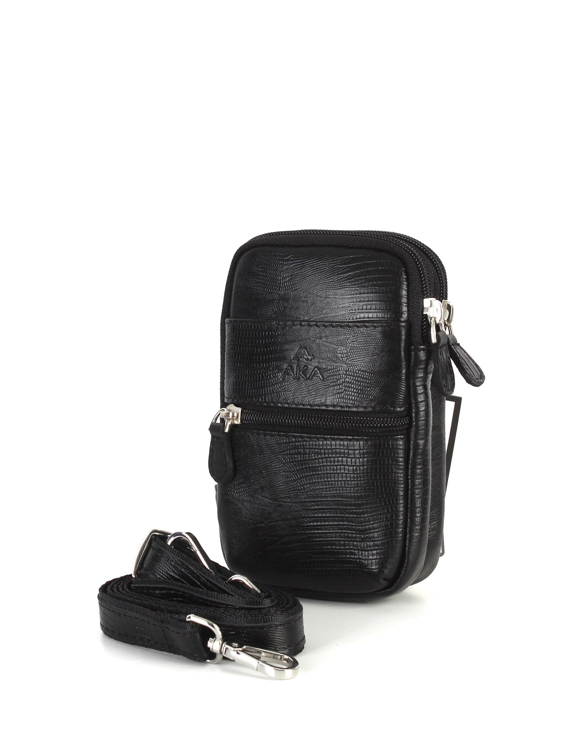 Aka Deri Siyah El ve Omuz Çantası 345 10