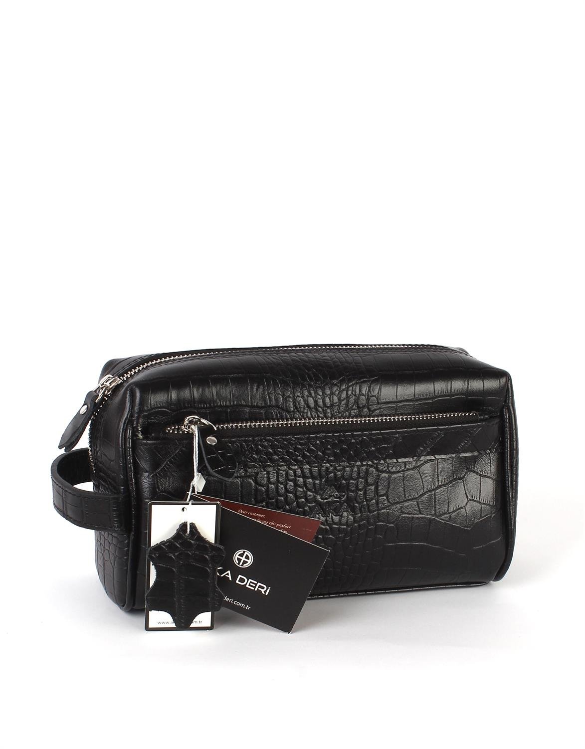 Aka Deri Timsah Siyah El Çantası 202