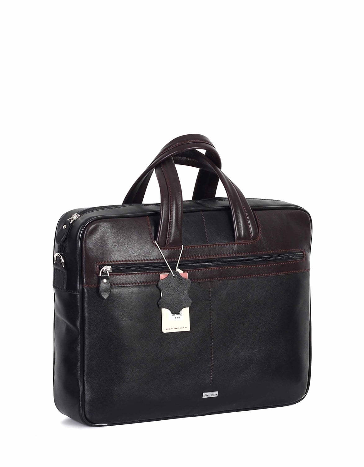 Genuine Leather Laptop Bag - 253 - 1