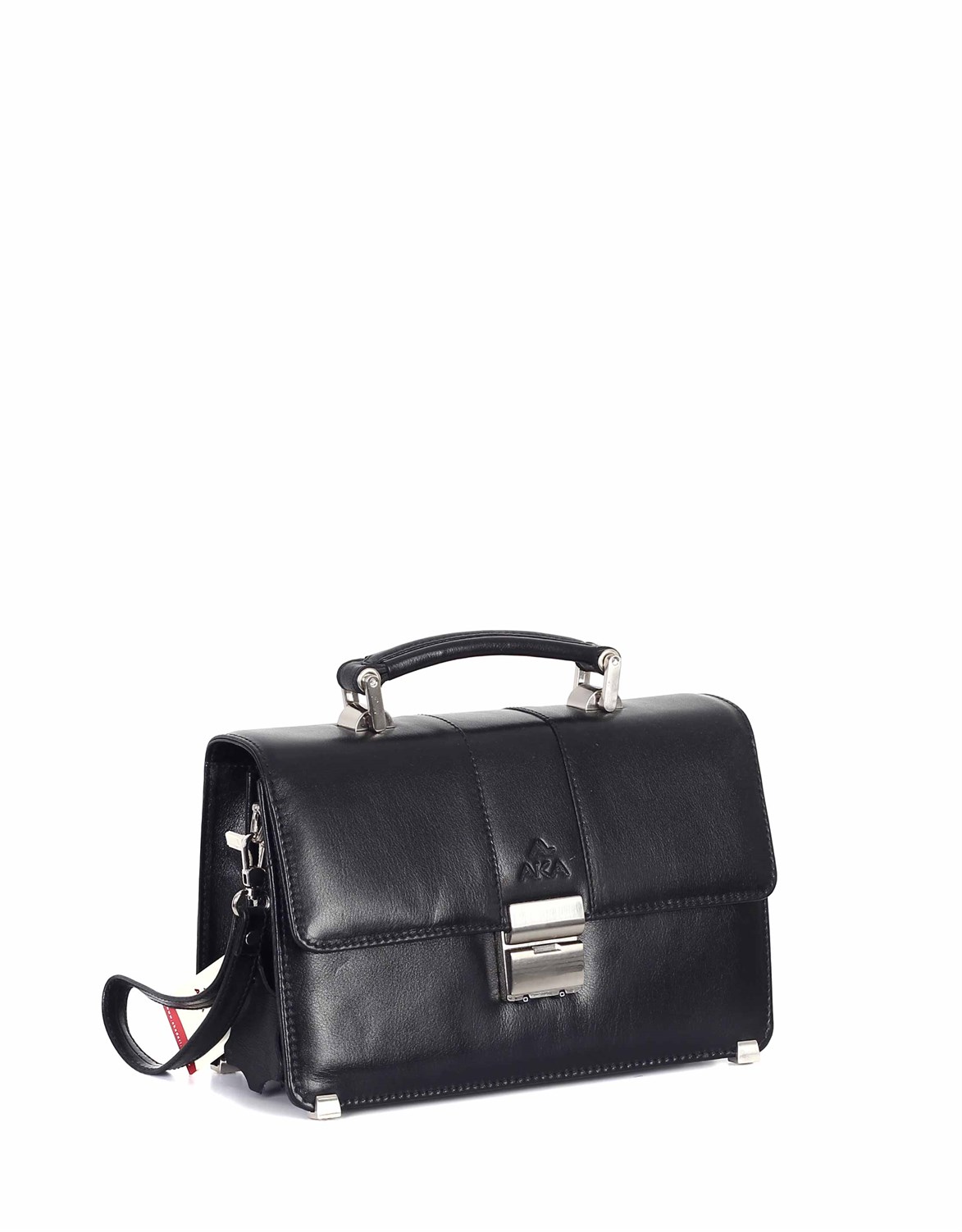 Düz Siyah - Deri Portföy Çantası 148