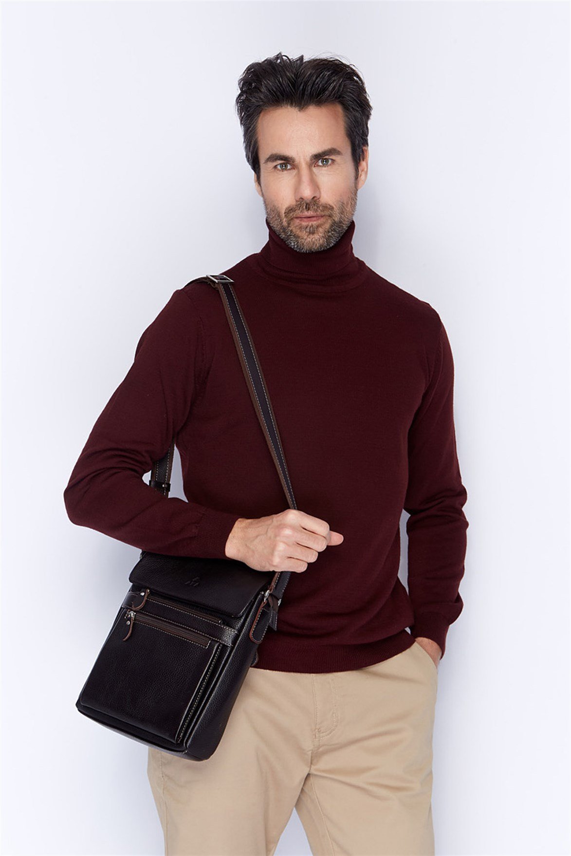 Genuine Leather Shoulder Bag - 323 - 4