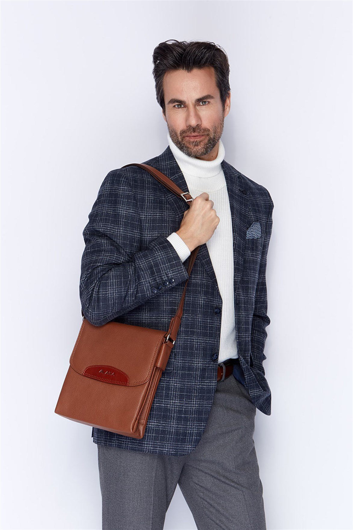 Genuine Leather Shoulder Bag - 373 - 6