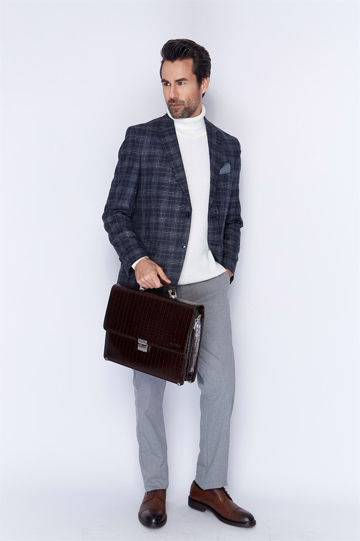 Genuine Leather Briefcase - 227 - 13