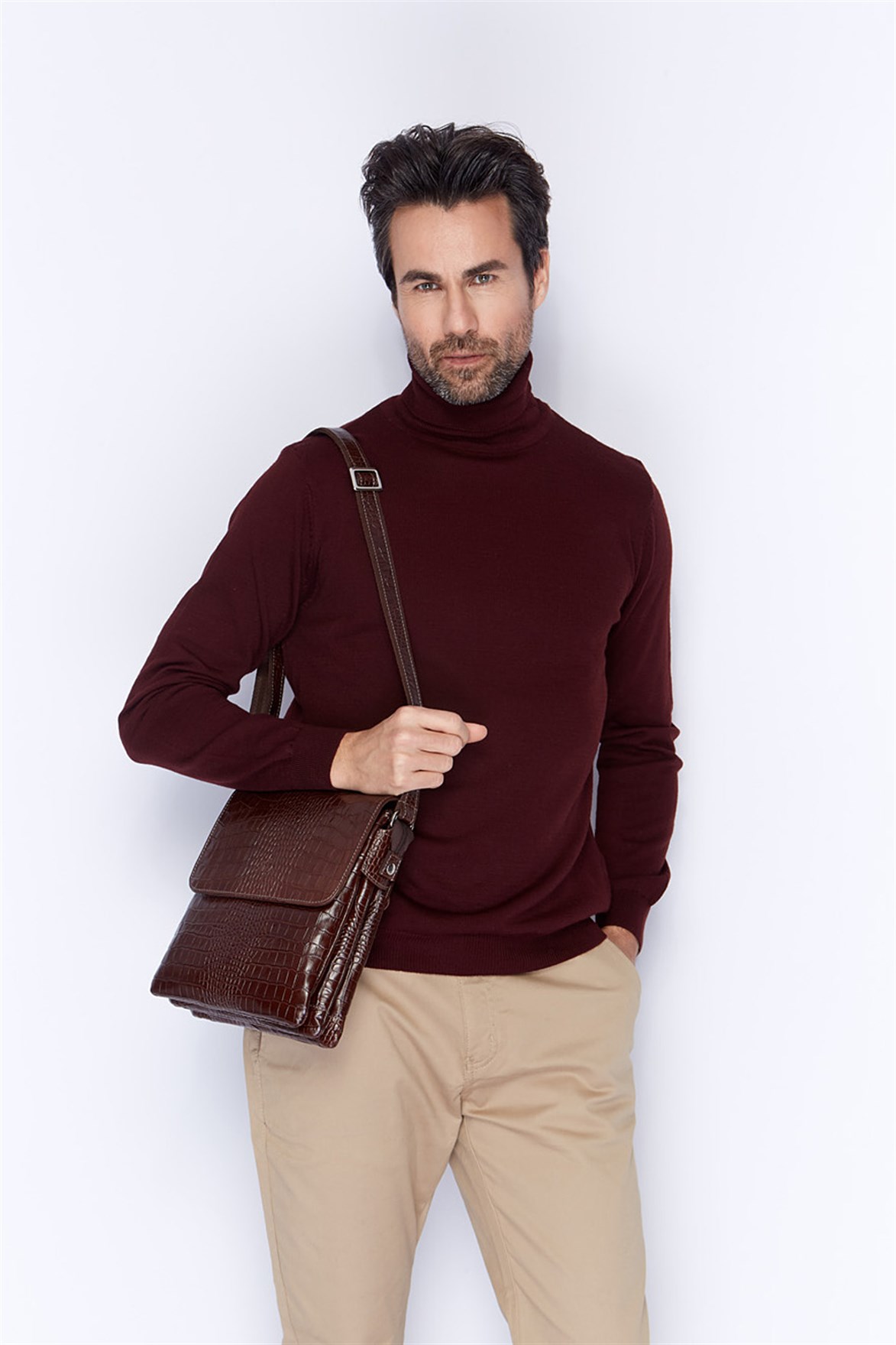 Genuine Leather Shoulder Bag - 360 - 13