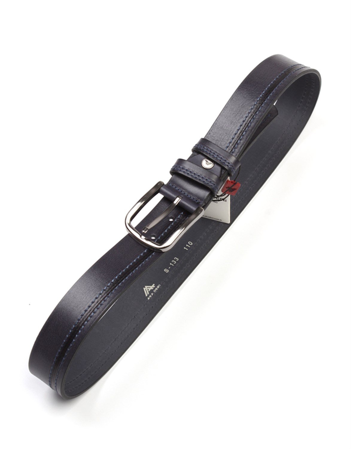 Lacivert Hakiki Deri Spor Erkek Kemeri s133