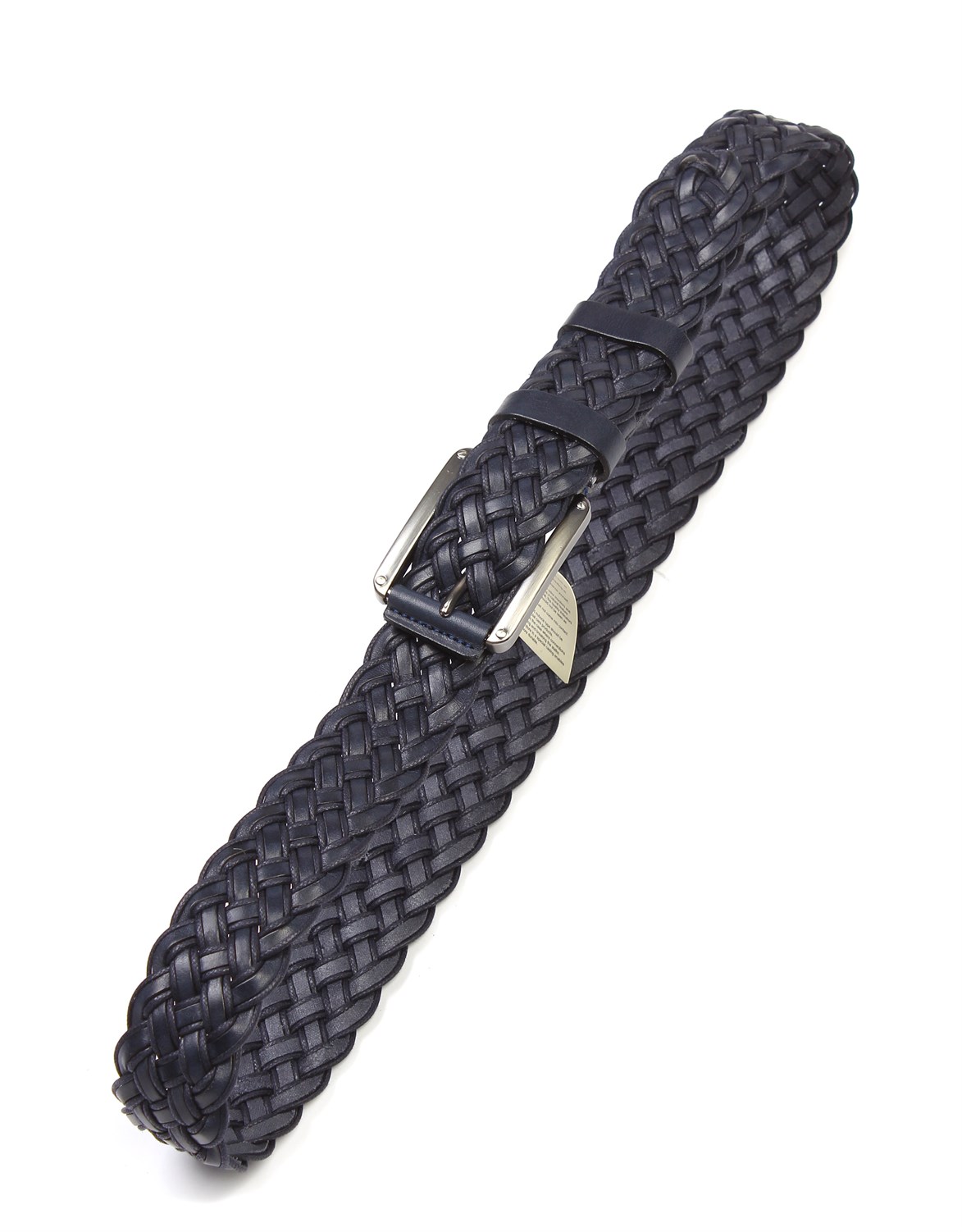 Lacivert Örgülü Spor Deri Kemer