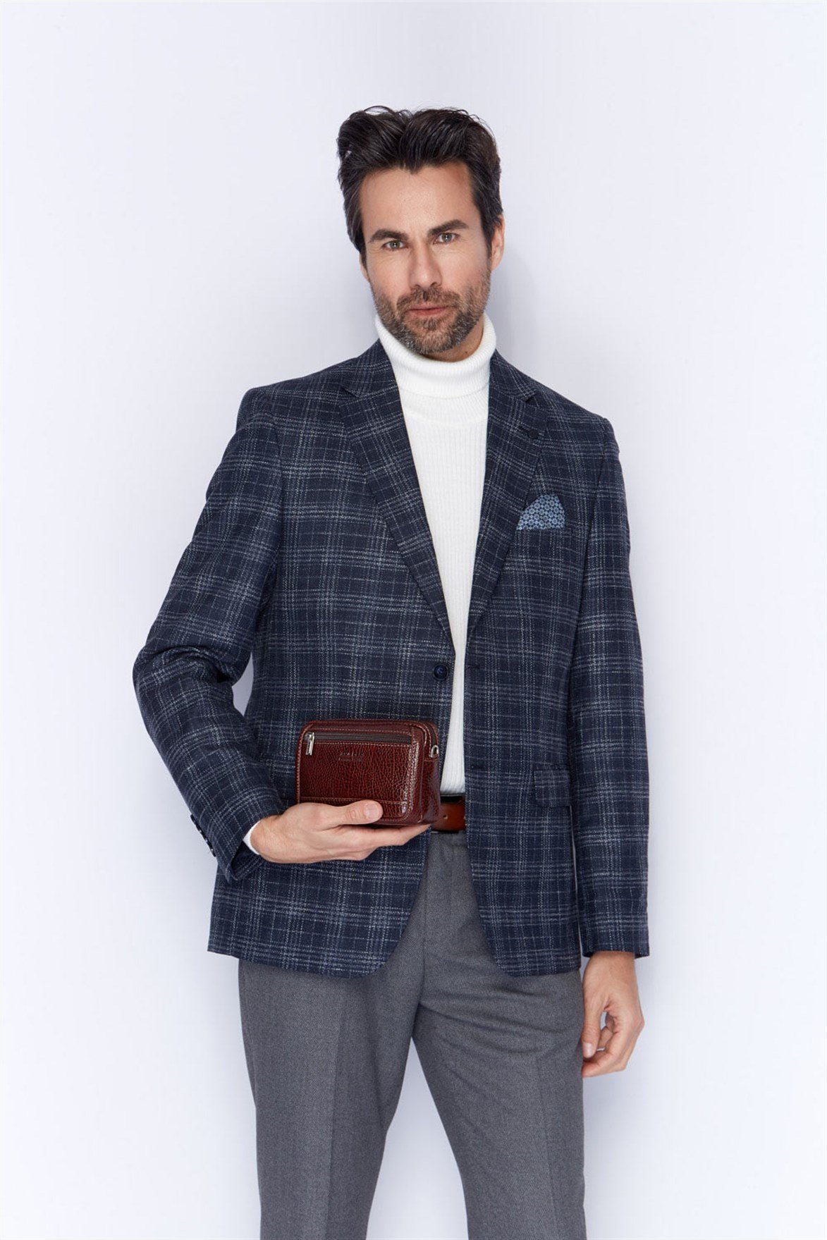 Parlak Kahve - Deri El Çantası 112