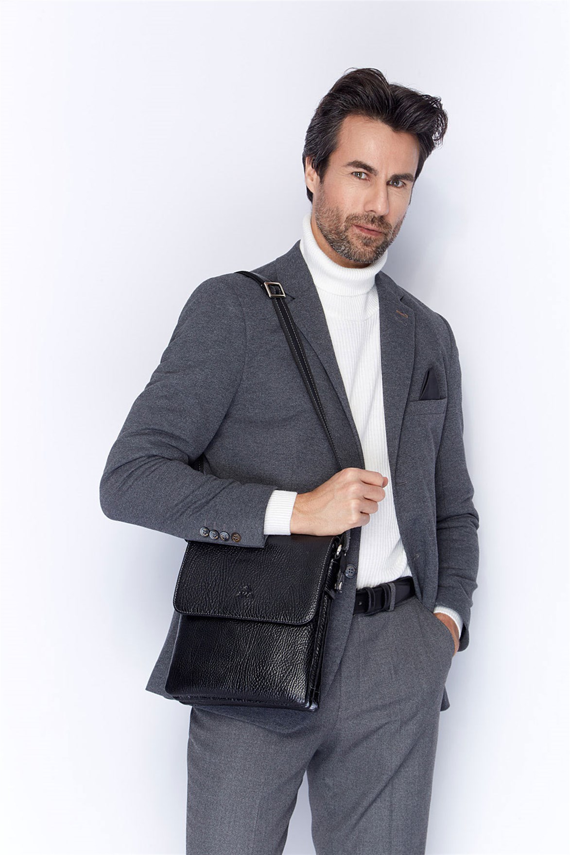 Genuine Leather Shoulder Bag - 360 - 60