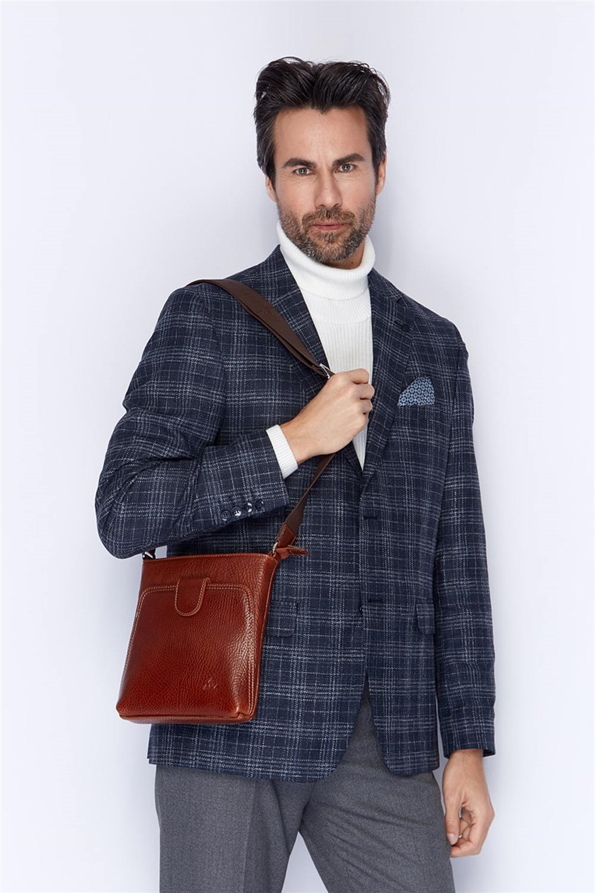 Parlak Taba - Omuzdan Askılı Deri Çanta 316