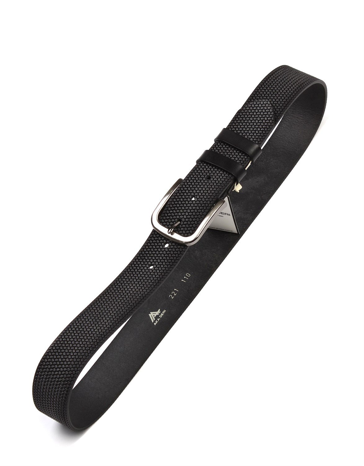 Siyah Hakiki Deri Spor Erkek Kemeri sk3004