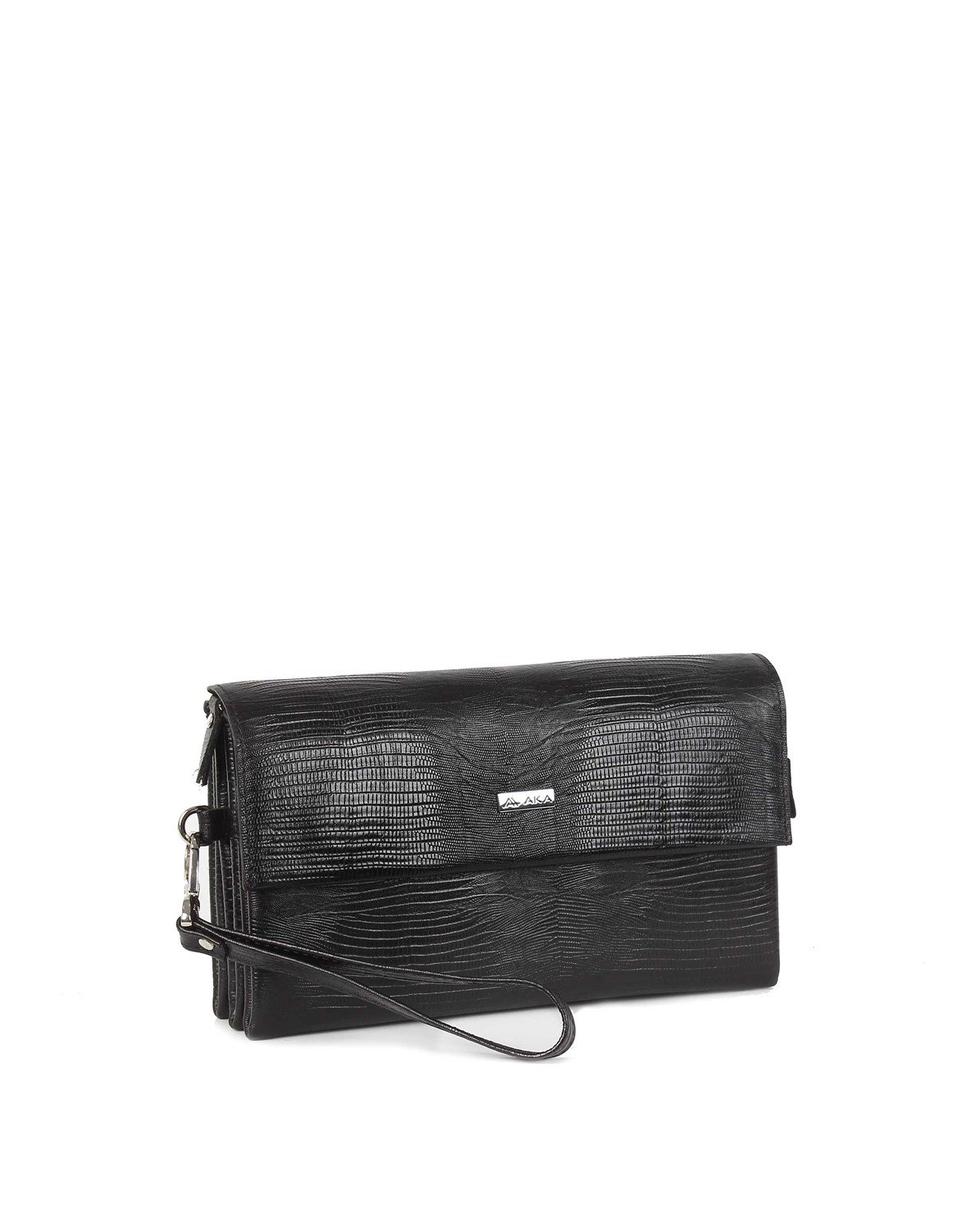 Siyah Lazer Desenli - Deri El Çantası 309