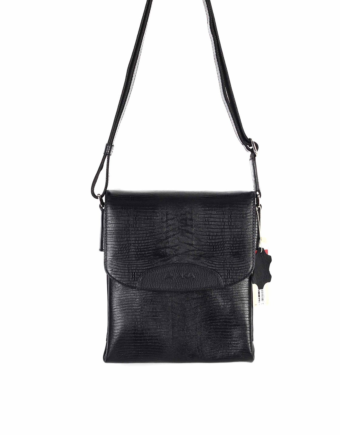 Siyah Lazer Desenli - Omuzdan Askılı Deri Çanta 373