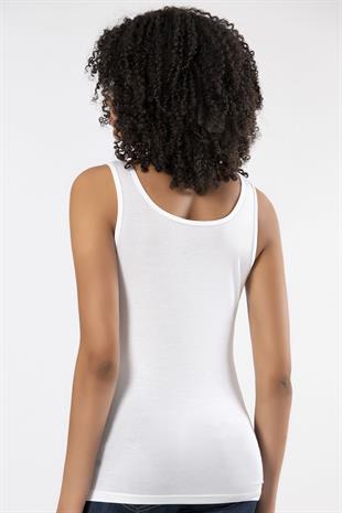 Weweus Beyaz 3lü Bayan Süper İnce Doğal Bambu Lüks Atlet Tshirt Body  2311