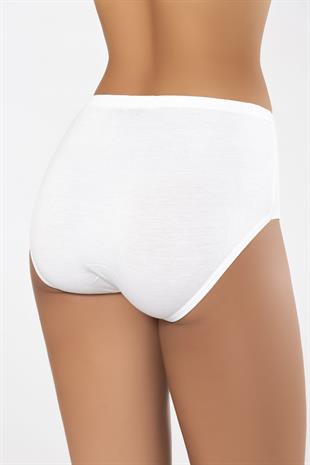 Weweus Beyaz Bayan Süper İnce Doğal Bambu Lüks Külot 2516