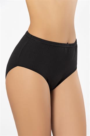 Weweus Siyah Bayan Süper İnce Doğal Bambu Lüks Külot 2516