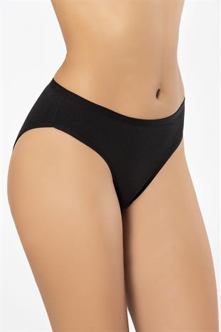 Weweus Siyah Bayan Süper İnce Doğal Bambu Lüks Külot 2514