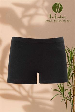 Weweus Siyah Kız Çocuk Süper İnce Doğal Bambu Lüks Boxer 4330