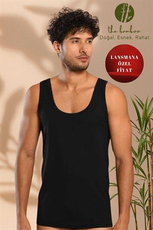 Weweus Siyah Süper İnce Erkek Doğal Bambu Lüks Atlet 1114