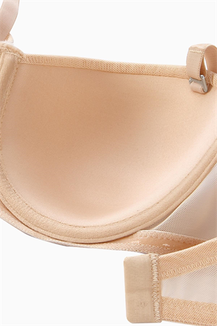 Anka Mesh Kumaş Straplez Sütyen - Desteksiz -  Premium Basic - 2228 - Ten