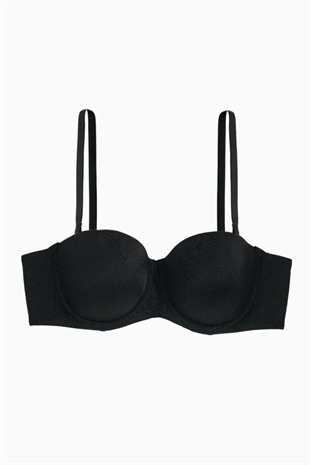 Anka Tak-Çıkar Askılı Straplez Mikro Sütyen - Desteksiz - Basic - 2540 - Siyah