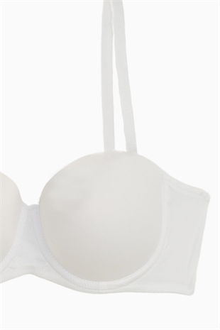 Anka Tak-Çıkar Askılı Straplez Mikro Sütyen - Desteksiz - 2540 - Beyaz