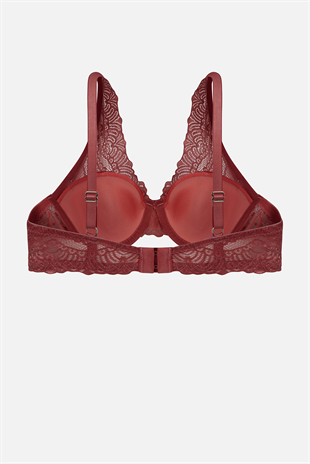 Dantelli Sütyen - Dolgusuz - 2277 - Bordo