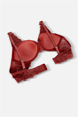 Dantelli Sütyen - Dolgusuz - 2277 - Bordo